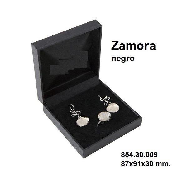 Zamora jewelery box set ring and earrings 87x91x30 mm.